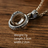 Wholesale Silver Jewelry S990 Pure Silver Trendy Men And Women Retro Old Personality Six-character Mantra Pendant