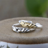 S925 Silver Retro Thai Silver Craft  Lotus Shape Simple Resizable Opening Women Rings Elegent Fine Jewelry