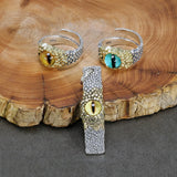 Real Pure Silver S925 Tiger Eye Rings for Men and Women Yellow and Blue Tiger Eye Rings Natural Stone Jewelry