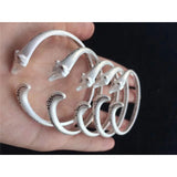 Genuine Solid 999 Sterling Silver Fox Bracelet Women Cuff Bracelets Bangle Fox Engraved Decorative Pattern Bracelet