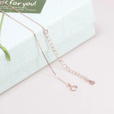 S925 Sterling Silver Necklace for Women Simple Fashion Snake Chain Elegant Female Jewelry