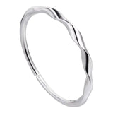 Genuine 999 Sterling Silver Twisted Cuff Bracelets and Bangles for Men Women Matte Polished Minimalist Jewelry - GQTORCH Jewelry