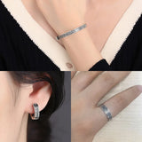 Real 925 Sterling Silver Vintage Plant Pattern Carved Earrings Ring Bracelets Bangles Set For Women Fine Jewelry