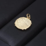 925 Sterling Silver 18k Gold Plated Goddess Carved Coin Charm Pendant Vintage Fashion Jewelry Accessories Birthday Party Gift