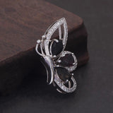 Sterling Silver 925 Women's Vintage Butterfly Pendant with Gemstone Tourmaline Ethnic Jewelry Accessories Gift for Ladies Mom - GQTORCH Jewelry