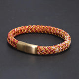 Multi Colors Handmade Braided Threads Dragon Scale Bracelet Copper Magnetic Buckle Jewelry Birthday Gift Good Luck Bracelet