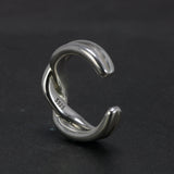 Guaranteed 100% 925 sterling silver ring for men and women with twist shape engagement adjustable jewelry