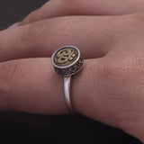 925 Sterling Silver Six Word Mantra Ring Rotatable Vintage Buddhist Prayer Anti Stress Relieve Anxiety Jewelry