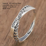 Cross Shaped Sterling Silver 925 Keep Smile Braided Women's Ring Open High Jewelry