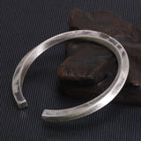 999 Sterling Silver Mobius Twisted Cuff Bracelets & Bangles For Men And Women Vintage Handcrafted Viking Jewelry