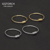 8,10,12mm 925 Sterling Silver Small Huggie Earrings Gold Plated Punk Thin Hoop Earrings Ear Bone Buckle Cartilage Helix Tragus