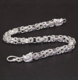 999 Bright Silver Dragon Bracelet for Men, Punk Hip Hop Rock Fashion Classic Bracelet, Jewelry Gift - GQTORCH Jewelry