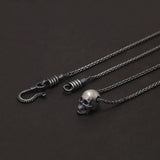 925 Sterling Silver Punk Gothic Skull Head Pendant DIY Necklace Bracelet Charms Beads Retro Hip Hop Rock Jewelry Accessories