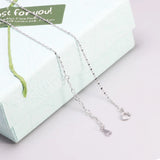 S925 Sterling Silver Necklace for Women Simple Fashion Snake Chain Elegant Female Jewelry