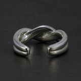 Guaranteed 100% 925 sterling silver ring for men and women with twist shape engagement adjustable jewelry