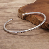 925 Sterling Silver Feather 3mm Thin Cuff Bracelet for Women Men, Moon Star Design, Simple Retro Indian Jewelry Party Gift
