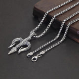 925 Sterling Silver Pendant Aquaman and the Lost Kingdom Retro Necklace Personalized Sweater Chain Jewelry - GQTORCH Jewelry