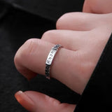 Sterling Silver 925 Lucky Braided Ladies Ring Simple Anniversary Love Day Gift Adjustable Jewelry