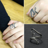 925 Pure Silver Retro Antique Octopus Finger Rings Fashion Personalized Opening Adjustable Women Rings Jewelry