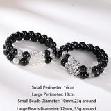 Black Obsidian Stone Bracelets Hand Accessories For Men With Real Sterling Silver Pixiu Feng Shui Crystals Jewelry Armband Heren - GQTORCH Jewelry