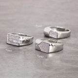 Sterling Silver Engagement Rings Micro Pave Cz Hip Hop Pinky Designer Wedding Rings Fine Jewellery