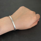 Real 925 Sterling Silver Hammered Cuff Bangles for Men and Women Handmade Polished Fine Jewelry