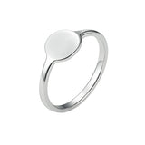 925 Sterling Silver Signet Ring for Women Girl Personalized Custom Engraved Minimalist Delicate Statement Ring Handmade Jewelry