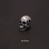 925 Sterling Silver Punk Gothic Skull Head Pendant DIY Necklace Bracelet Charms Beads Retro Hip Hop Rock Jewelry Accessories
