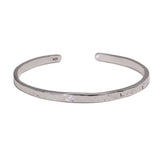 Real 925 Sterling Silver Hammered Cuff Bangles for Men and Women Handmade Polished Fine Jewelry