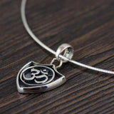 Buddism Real Pure 925 Sterling Silver Women Om Mani Padme Hum Pendant Amulet Handmade Floating Lockets Vintage Jewelry - GQTORCH Jewelry