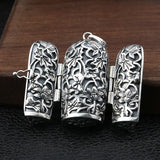 Real Pure 925 Sterling Silver Women and Men Jewelry Floating Lockets Openable Pendants Talisman Amulet Vintage Buddha Pendant