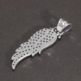 Genuine Pure 925 Sterling Silver Angel Wing Necklace Pendant Silver Male and Female Feather Wings High Jewelry - GQTORCH Jewelry
