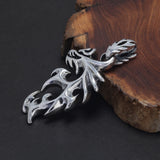 S925 Sterling Silver Vintage Punk Flame Dragon Pendant Necklace for Men Gothic Cool Style European and American Party Jewelry