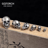 S925 Sterling Silver Gothic Punk Rock Style Men Women Pendant Vintage Skull Pendant Fashion Jewelry