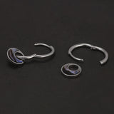 925 Sterling Silver Abalone Shell Small Drop Earrings Women Gold Turquoise Natural Stone Hoop Earrings Vintage Fashion Jewelry