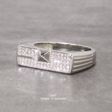 Sterling Silver Rings with Stones Micropave White Zircon Anniversary Wedding Rings Fine Jewelry