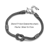 Braided Knot Bracelet Handmade Viking Jewelry Real Pure 925 Sterling Silver For Men and Women - GQTORCH Jewelry