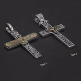 925 Sterling Silver Cross Eagle Pendant Necklace for Men Twisted Chain Gothic Vintage Punk Retro Male Jewelry Gift