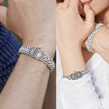 Turkey 925 Sterling Silver Fox Tail Bracelet Handwoven Men and Women Vintage Braided Chain Latch Buckle Fine Jewelry