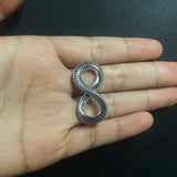 925 Sterling Silver Infinite Mobius Symbol Snake Pattern Pendant Necklace Personalized 8-Shaped Animal Fine Jewelry