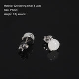 Clearance Sale 925 Sterling Silver Gemstone Earrings for Women Elegant Fashion Rose Gold Plated Topaz Jade Agate Zircon Earrings