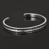 999 Pure Silver Six Character Mantra Bangle for Women Men High Polished Vintage Simple Buddhist Open Cuff Bracelet Jewelry