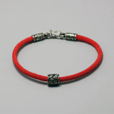 Traditional Chinese Bracelets For Men And Women Vintage Copper Charm Red Rope Blessing Good Luck Braided Knots Mantra Strings