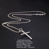 Real Solid 925 Sterling Silver Cross Pendant For Men And Women Smooth High Polishing Simple Design Jesus Christ Jewelry