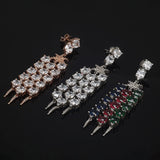 Clearance Sale 925 Sterling Silver Gemstone Earrings for Women Elegant Fashion Rose Gold Plated Topaz Jade Agate Zircon Earrings