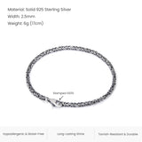 3pcs/set 925 Sterling Silver Feather Angle Wing Bangle Beads Rope Braided Bracelet Vintage Stackable Punk Rock Biker Jewelry
