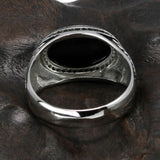 Guaranteed 925 Silver Rings Cool Antique Turkish Men or Women Black Ring With Stone Sterling Silver Jewelry Anello Uomo - GQTORCH Jewelry