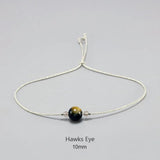 Handmade Moonstone Bracelet Thin Rope With Natural Crystal 925 Sterling Silver Beads Personalized Bracelets For Women - GQTORCH Jewelry