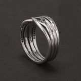 925 Sterling Silver Zircon Braid Ring for Women Closed Irregular Minimalist Vintage Party Female Finger Jewelry