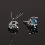 100% Pure 925 Sterling Silver Snake Earrings with zircon ball for Women and Men Stud Set Retro Gothic Jewelry